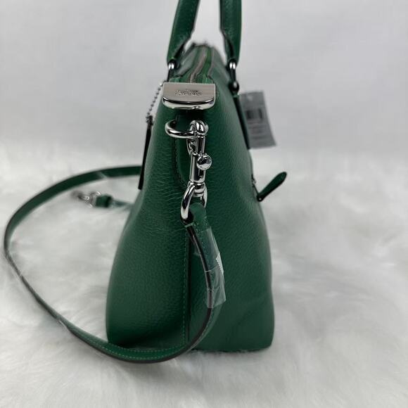Coach Georgia Satchel Crossbody Handbag In Leather Shamrock Green CR156 NWT - Picture 2 of 11
